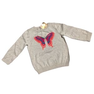 Crazy 8 Girls 18-24m Beige Butterfly Sweater